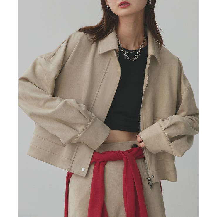 ルーズスエードクロップドブルゾン | ad thie | 詳細画像27 