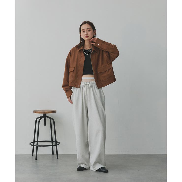 ルーズスエードクロップドブルゾン | ad thie | 詳細画像31 