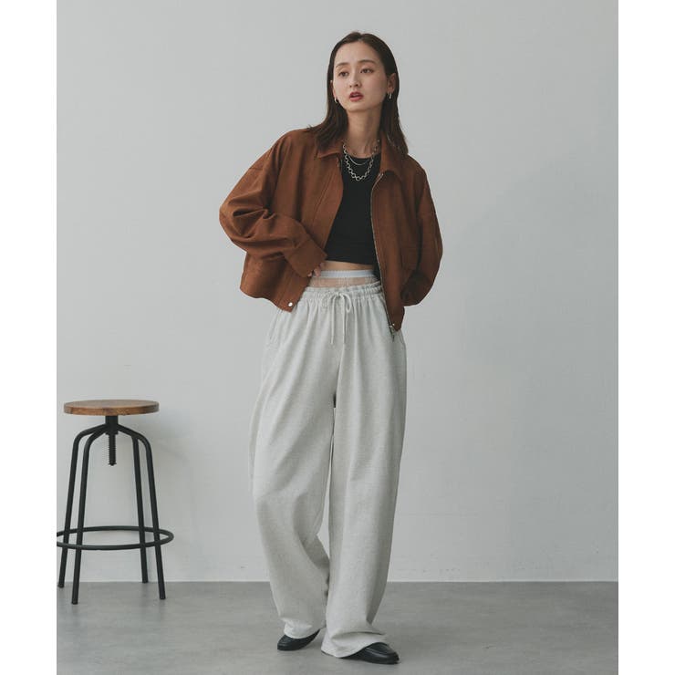 ルーズスエードクロップドブルゾン | ad thie | 詳細画像32 