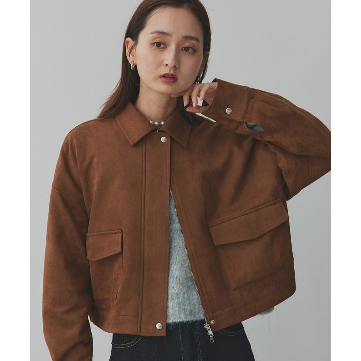 ルーズスエードクロップドブルゾン | ad thie | 詳細画像38 