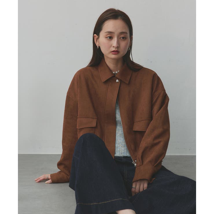 ルーズスエードクロップドブルゾン | ad thie | 詳細画像40 