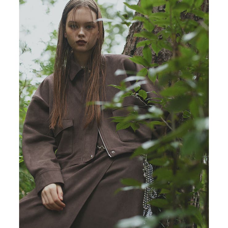 ルーズスエードクロップドブルゾン | ad thie | 詳細画像7 