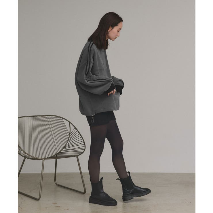 【2025AW新作】サイドラインハーフジップフリースプルオーバー | ad thie | 詳細画像14 