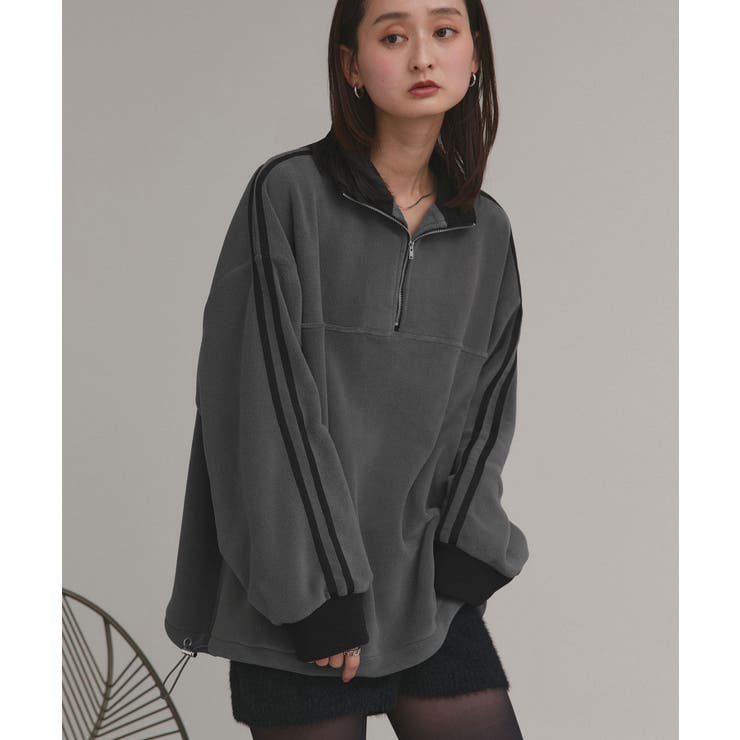 【2025AW新作】サイドラインハーフジップフリースプルオーバー | ad thie | 詳細画像20 