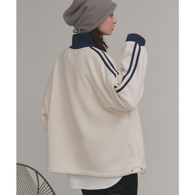 【2025AW新作】サイドラインハーフジップフリースプルオーバー | ad thie | 詳細画像8 