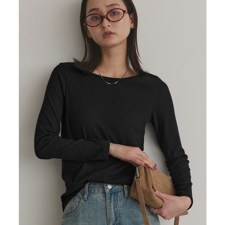 ブラック×クルーネック | 【2025AW新作】アソート 起毛リブトップス	 | ad thie