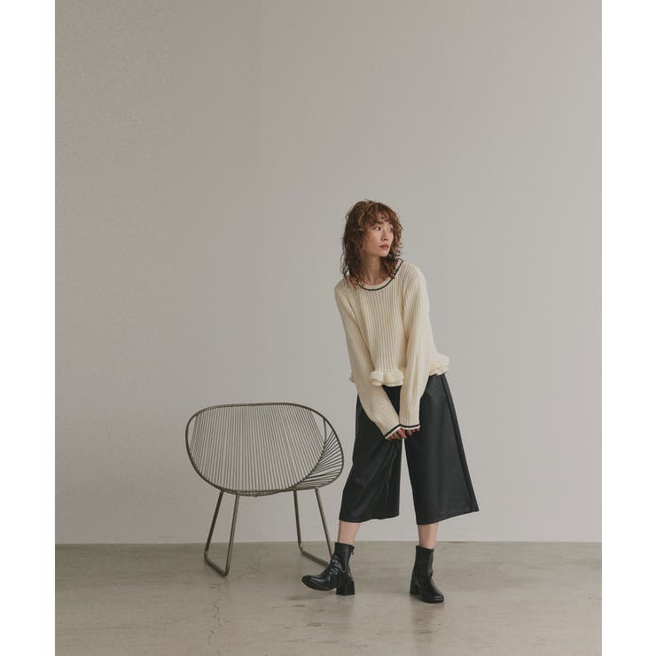 【2025AW新作】フリルヘムニットトップス | ad thie | 詳細画像12 