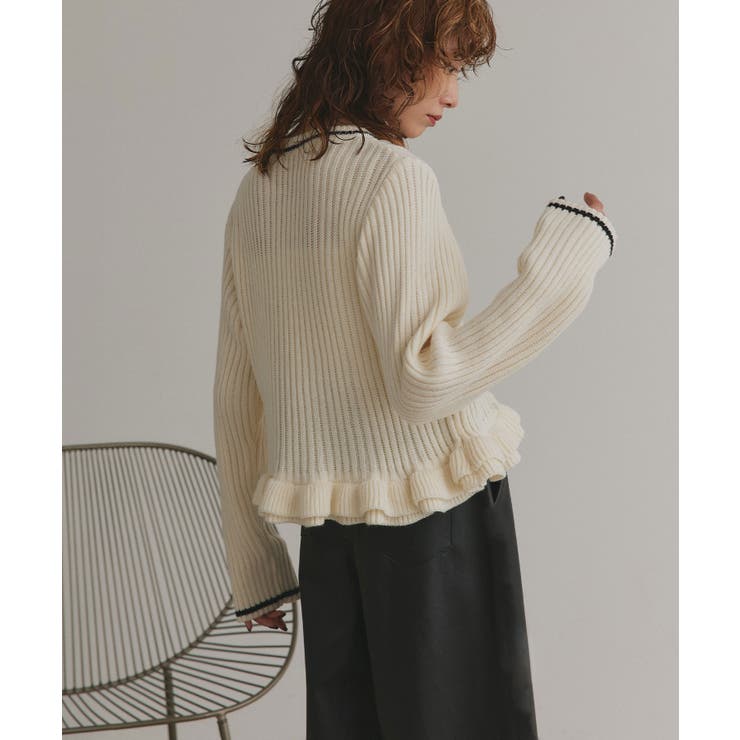 【2025AW新作】フリルヘムニットトップス | ad thie | 詳細画像16 