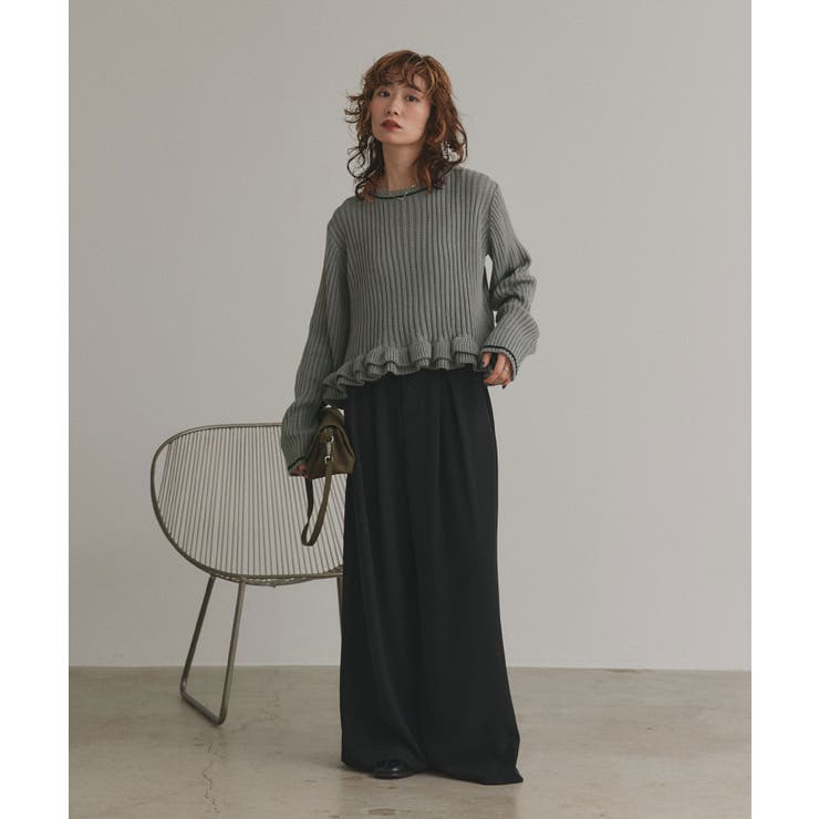 【2025AW新作】フリルヘムニットトップス | ad thie | 詳細画像18 