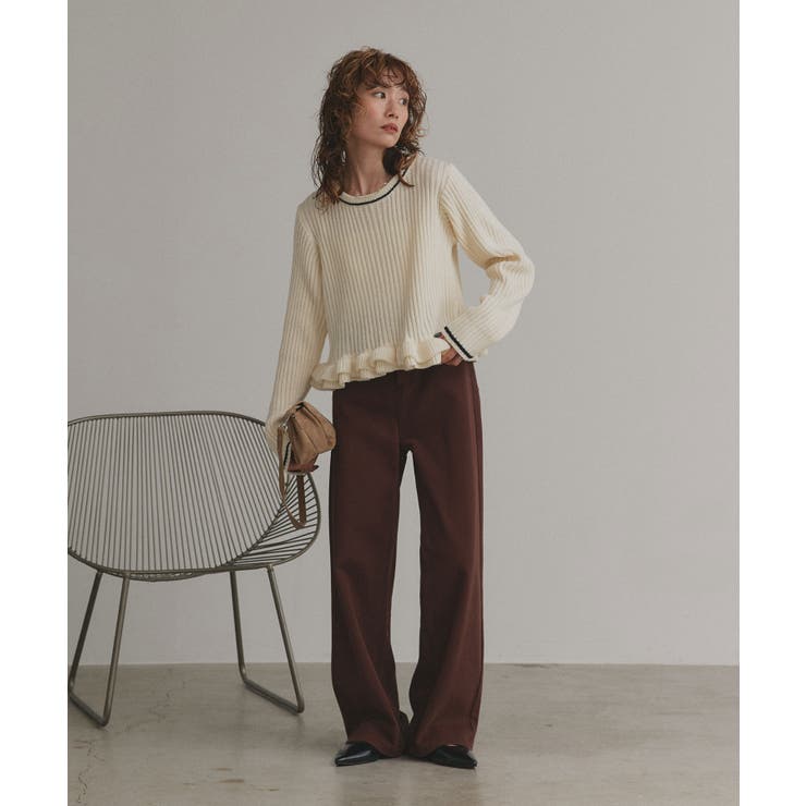 【2025AW新作】フリルヘムニットトップス | ad thie | 詳細画像2 