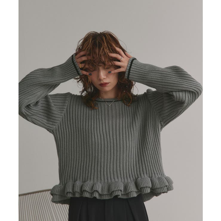 【2025AW新作】フリルヘムニットトップス | ad thie | 詳細画像20 