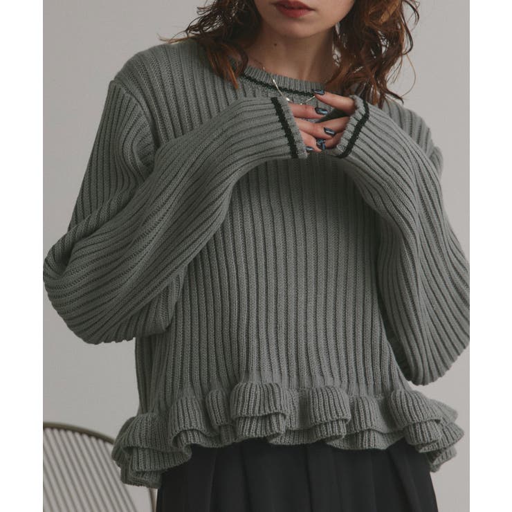 【2025AW新作】フリルヘムニットトップス | ad thie | 詳細画像21 