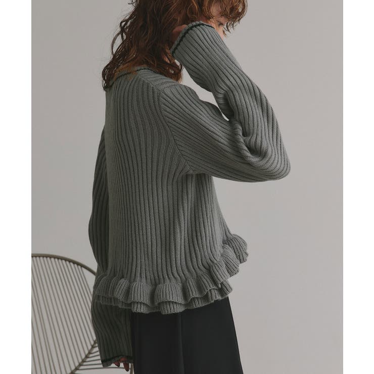 【2025AW新作】フリルヘムニットトップス | ad thie | 詳細画像22 