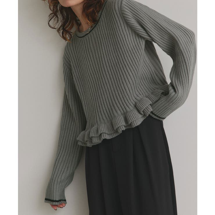 【2025AW新作】フリルヘムニットトップス | ad thie | 詳細画像23 