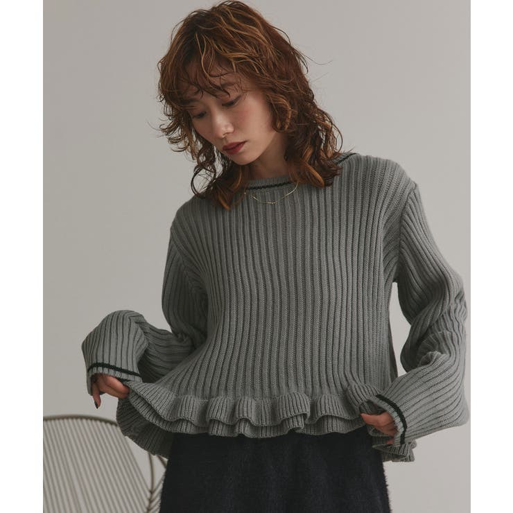 【2025AW新作】フリルヘムニットトップス | ad thie | 詳細画像29 