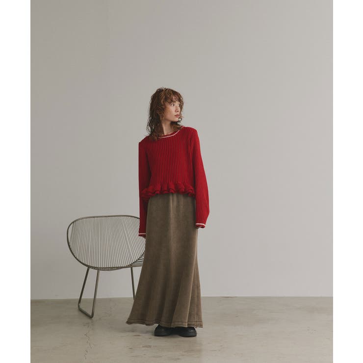 【2025AW新作】フリルヘムニットトップス | ad thie | 詳細画像30 