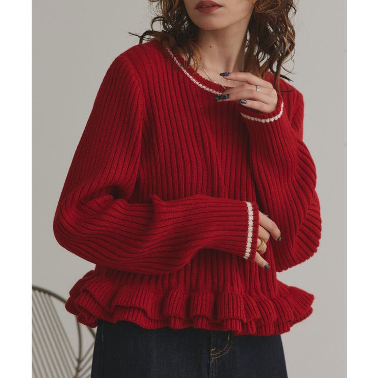 【2025AW新作】フリルヘムニットトップス | ad thie | 詳細画像33 