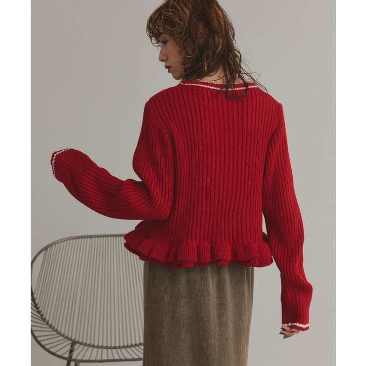 【2025AW新作】フリルヘムニットトップス | ad thie | 詳細画像34 