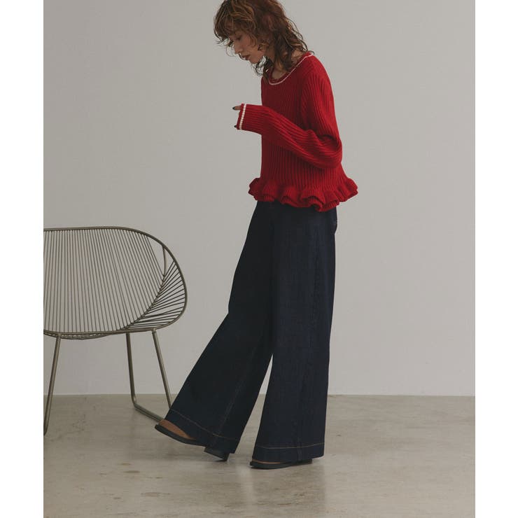 【2025AW新作】フリルヘムニットトップス | ad thie | 詳細画像36 