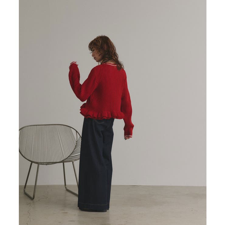 【2025AW新作】フリルヘムニットトップス | ad thie | 詳細画像37 