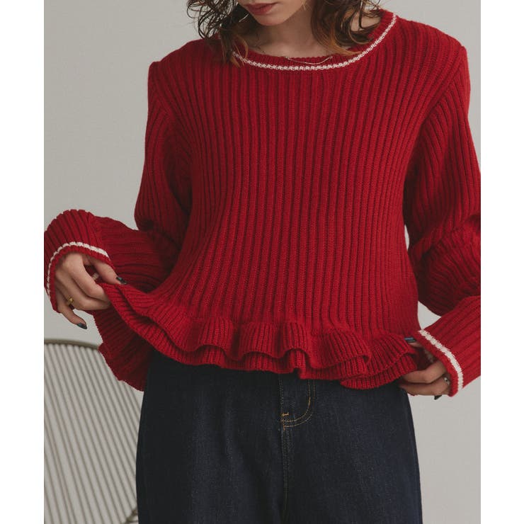 【2025AW新作】フリルヘムニットトップス | ad thie | 詳細画像38 