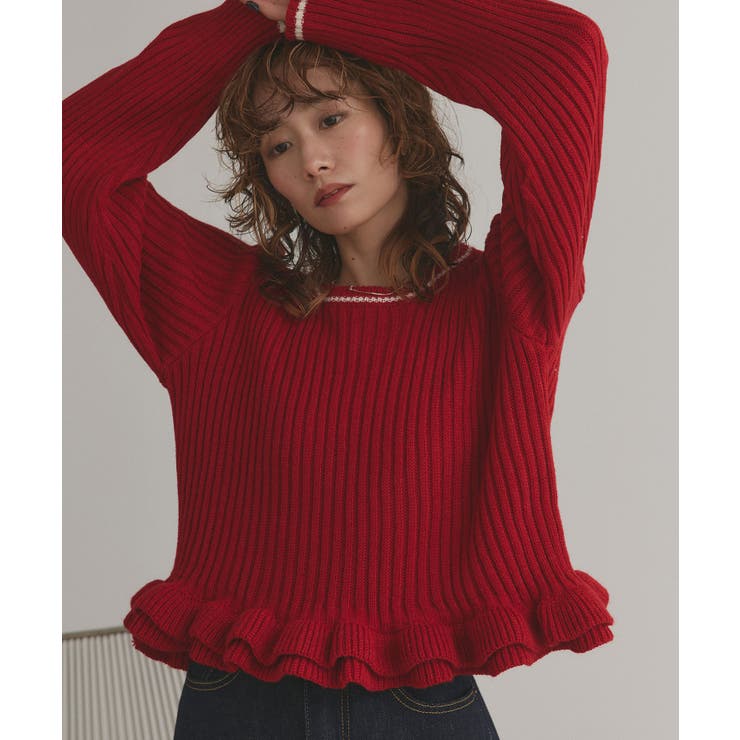 【2025AW新作】フリルヘムニットトップス | ad thie | 詳細画像40 