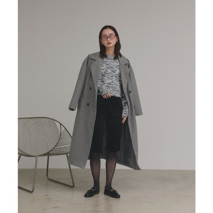 【2025AW新作】ショート丈ミックスニットプルオーバー | ad thie | 詳細画像19 