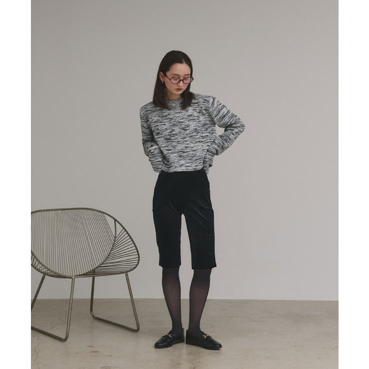【2025AW新作】ショート丈ミックスニットプルオーバー | ad thie | 詳細画像20 