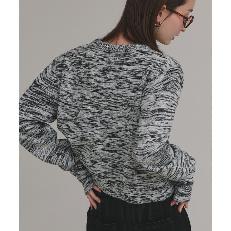 【2025AW新作】ショート丈ミックスニットプルオーバー | ad thie | 詳細画像26 