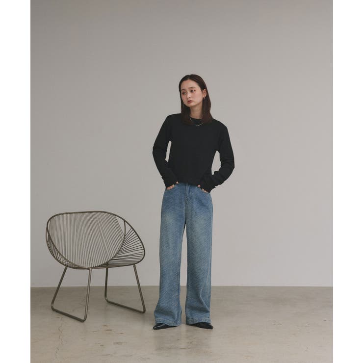 【2025AW新作】ショート丈ミックスニットプルオーバー | ad thie | 詳細画像3 