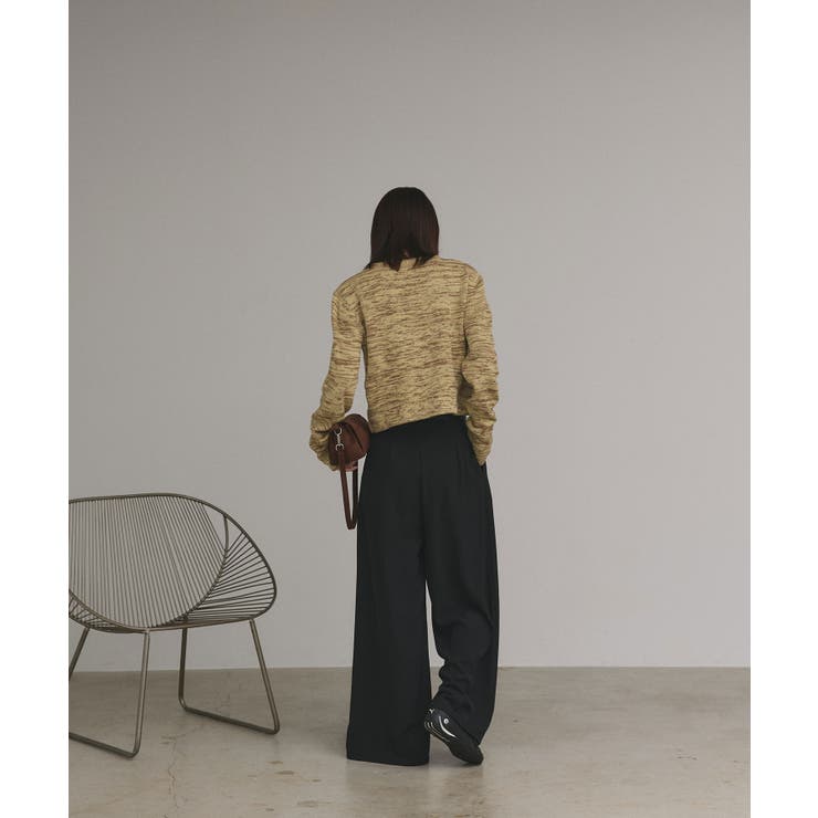 【2025AW新作】ショート丈ミックスニットプルオーバー | ad thie | 詳細画像33 