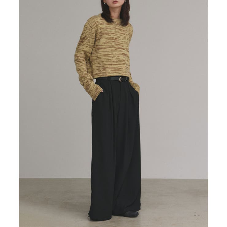 【2025AW新作】ショート丈ミックスニットプルオーバー | ad thie | 詳細画像35 