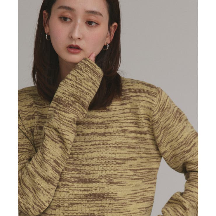 【2025AW新作】ショート丈ミックスニットプルオーバー | ad thie | 詳細画像38 