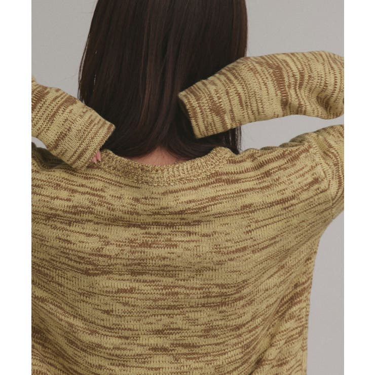 【2025AW新作】ショート丈ミックスニットプルオーバー | ad thie | 詳細画像40 