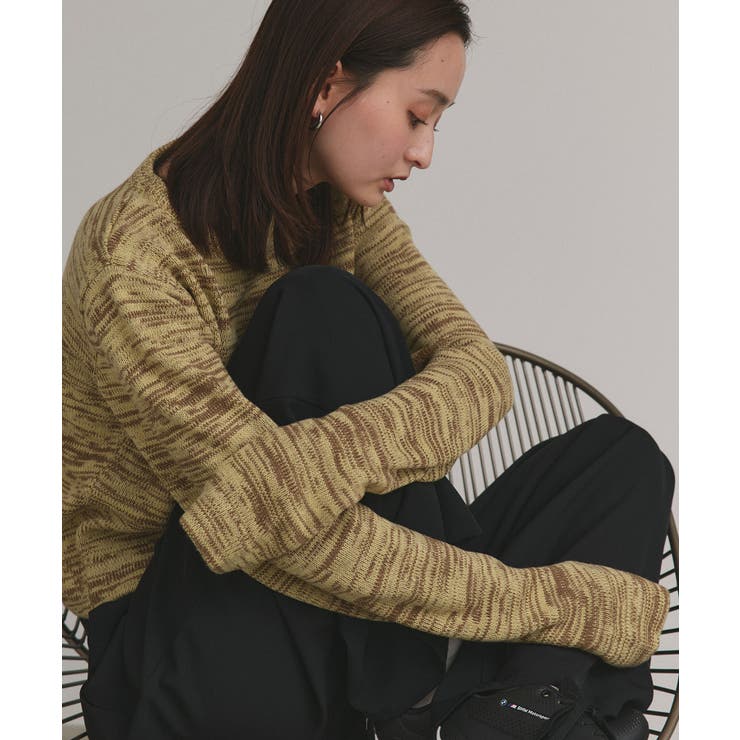 【2025AW新作】ショート丈ミックスニットプルオーバー | ad thie | 詳細画像42 