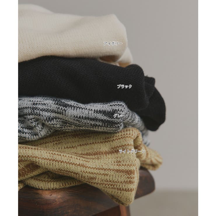 【2025AW新作】ショート丈ミックスニットプルオーバー | ad thie | 詳細画像49 