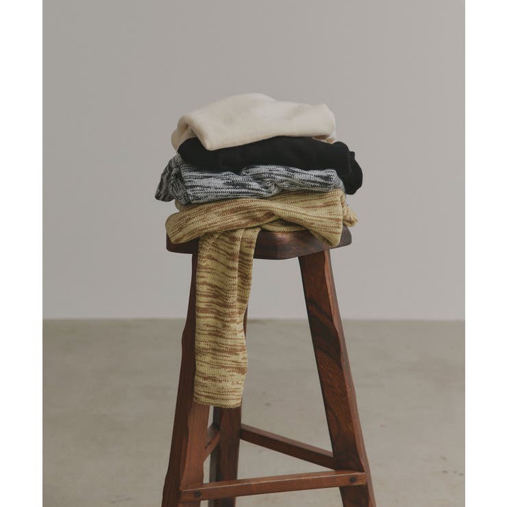 【2025AW新作】ショート丈ミックスニットプルオーバー | ad thie | 詳細画像50 