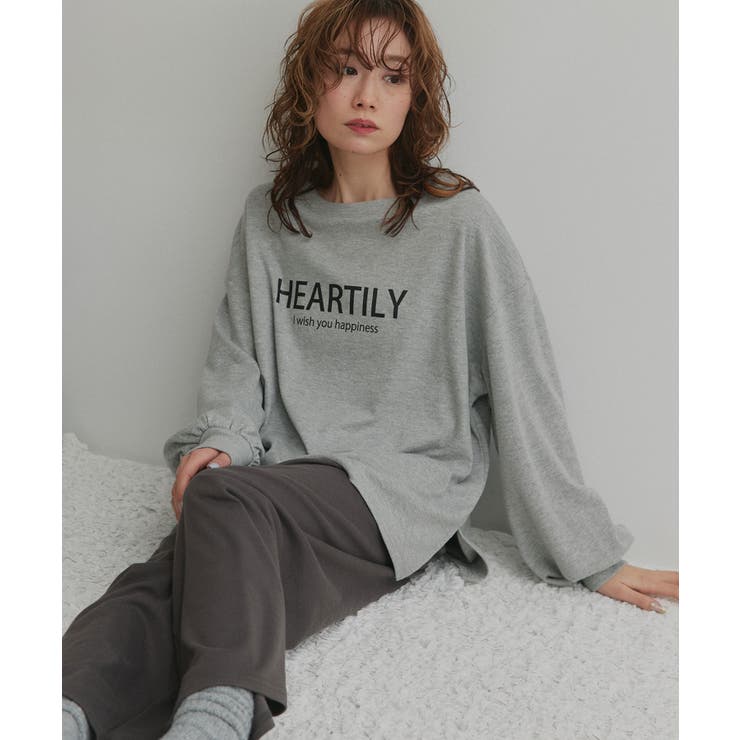 モクグレー | 起毛スムースルームウェアセットアップ | ad thie