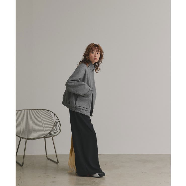 【2025AW新作】フェイクウールスタンドカラーブルゾン | ad thie | 詳細画像15 