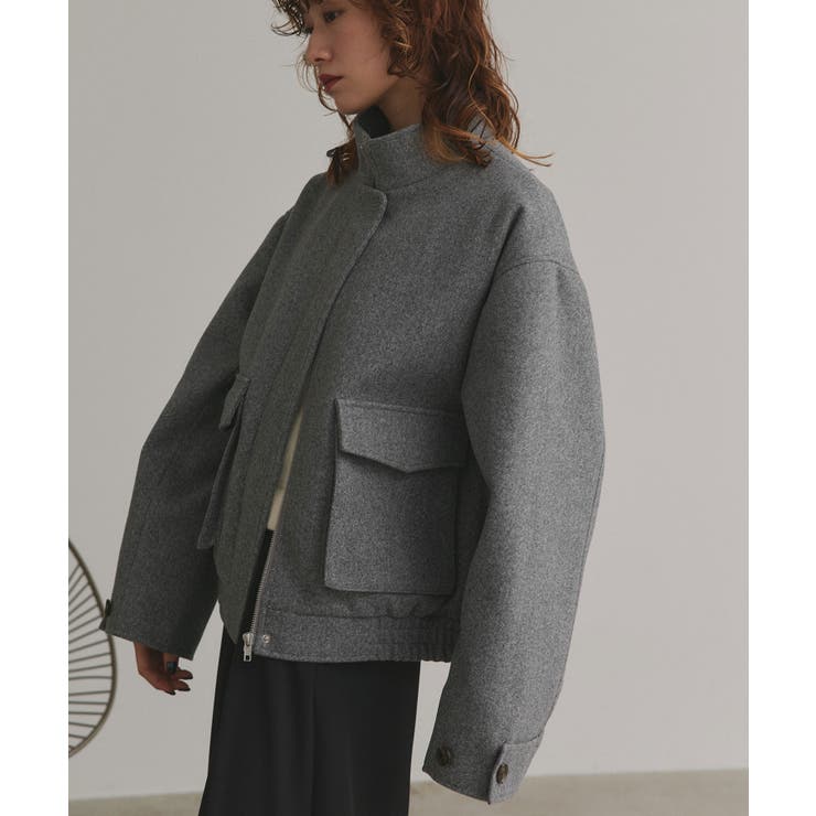 【2025AW新作】フェイクウールスタンドカラーブルゾン | ad thie | 詳細画像19 