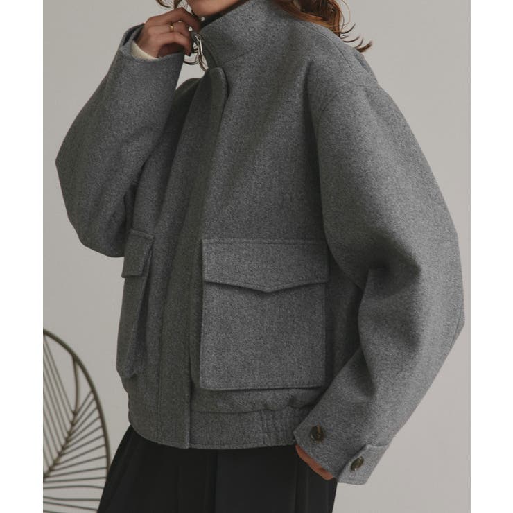 【2025AW新作】フェイクウールスタンドカラーブルゾン | ad thie | 詳細画像21 