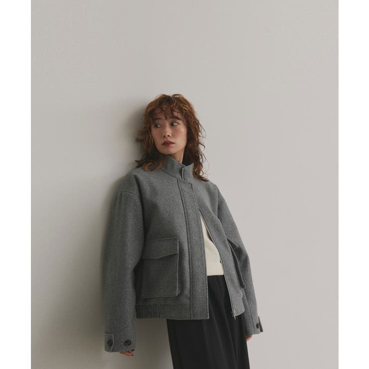 【2025AW新作】フェイクウールスタンドカラーブルゾン | ad thie | 詳細画像23 