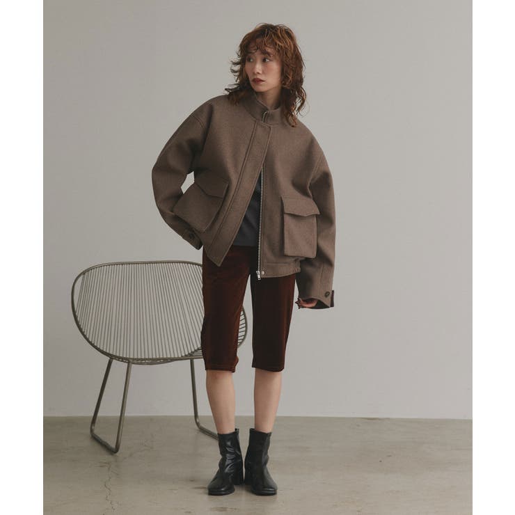 【2025AW新作】フェイクウールスタンドカラーブルゾン | ad thie | 詳細画像24 