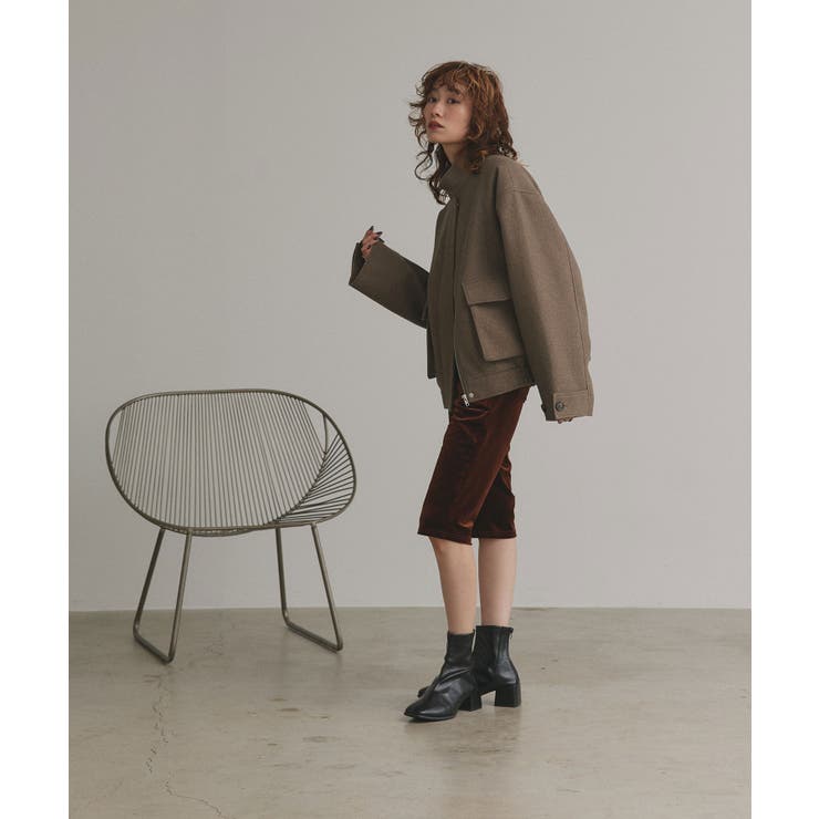 【2025AW新作】フェイクウールスタンドカラーブルゾン | ad thie | 詳細画像26 