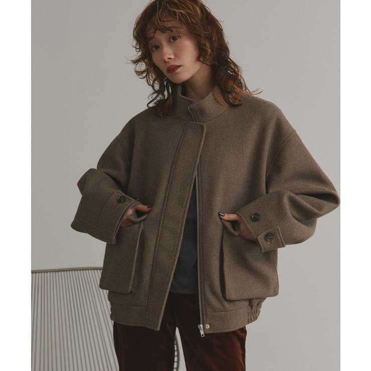 【2025AW新作】フェイクウールスタンドカラーブルゾン | ad thie | 詳細画像27 