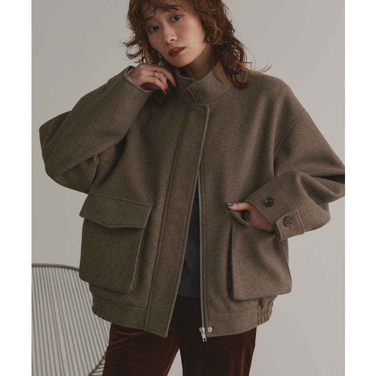 【2025AW新作】フェイクウールスタンドカラーブルゾン | ad thie | 詳細画像28 