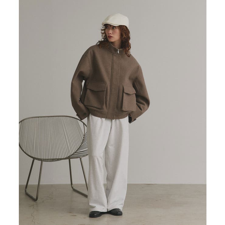 【2025AW新作】フェイクウールスタンドカラーブルゾン | ad thie | 詳細画像31 