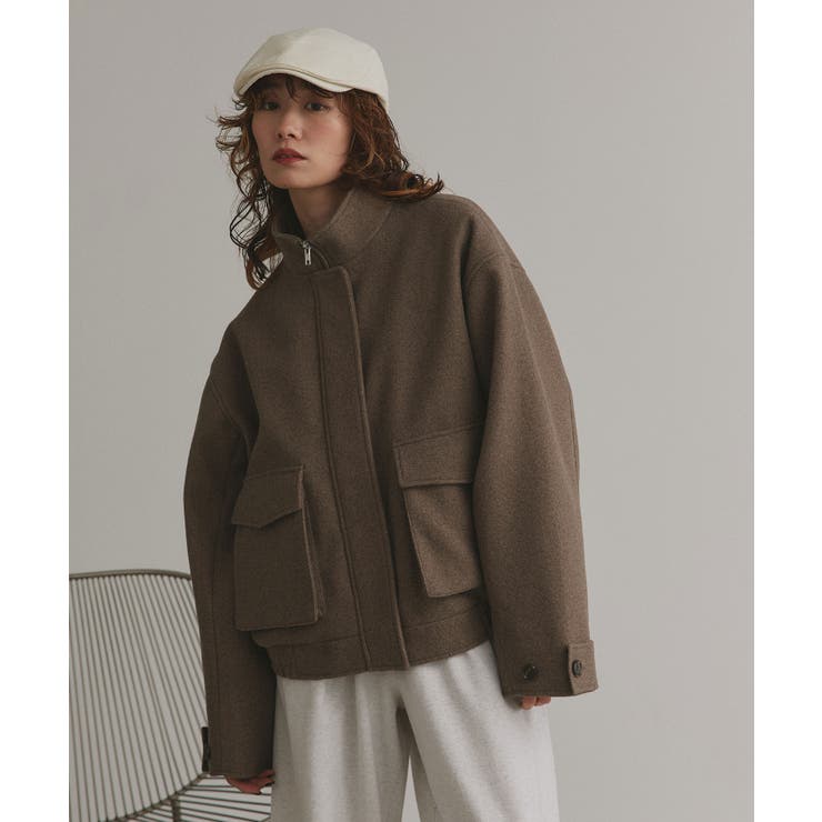 【2025AW新作】フェイクウールスタンドカラーブルゾン | ad thie | 詳細画像33 