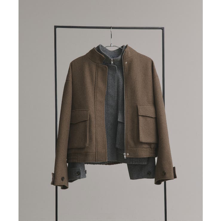 【2025AW新作】フェイクウールスタンドカラーブルゾン | ad thie | 詳細画像36 