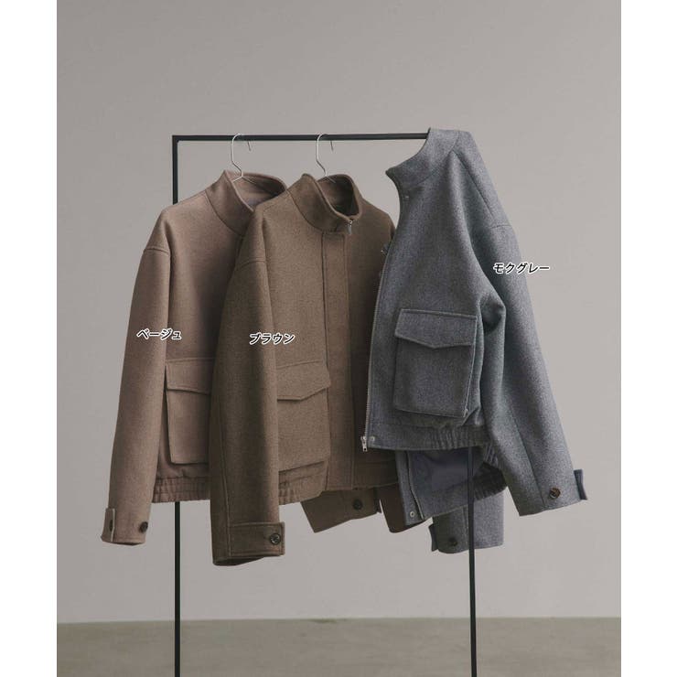 【2025AW新作】フェイクウールスタンドカラーブルゾン | ad thie | 詳細画像39 